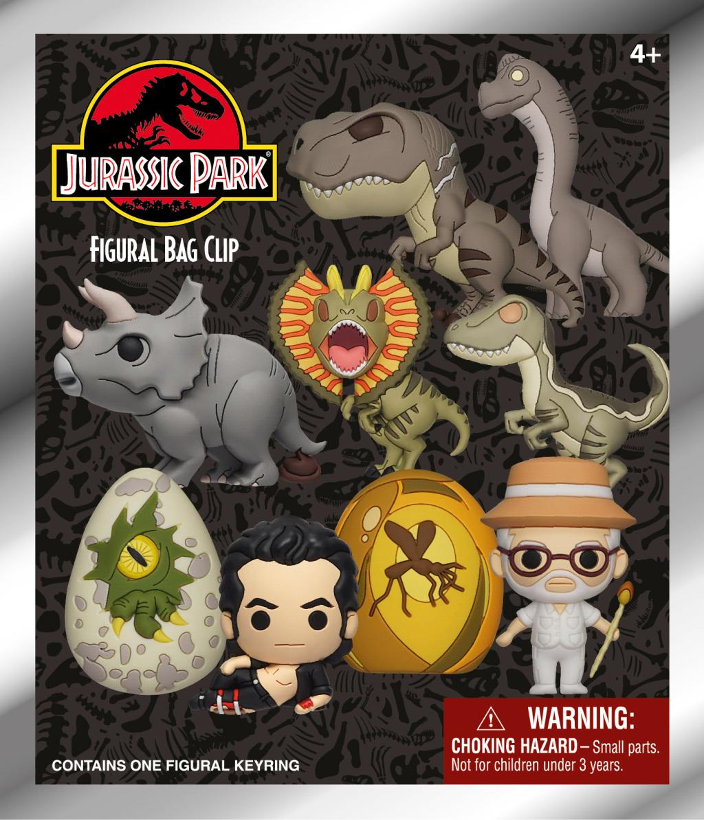 JURASSIC PARK - Series 1 - 3D Foam Bag Clip (Display 24 Pcs) - 3