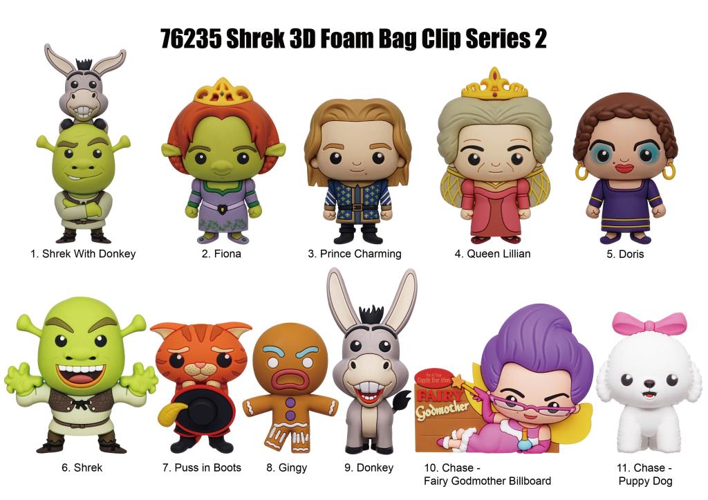 SHREK - Series 2 - 3D Foam Bag Clip (Display 24 Pcs) - 2