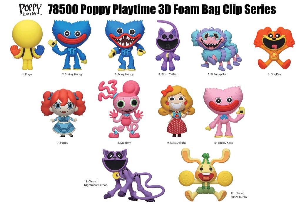 POPPY PLAYTIME - Series 1 - 3D Foam Bag Clip (Display 24 Pcs) - 2