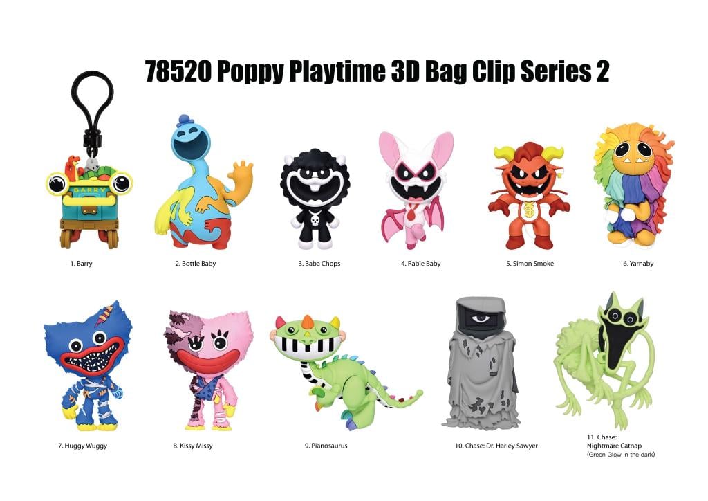 POPPY PLAYTIME - Series 2 - 3D Foam Bag Clip (Display 24 Pcs) - 2
