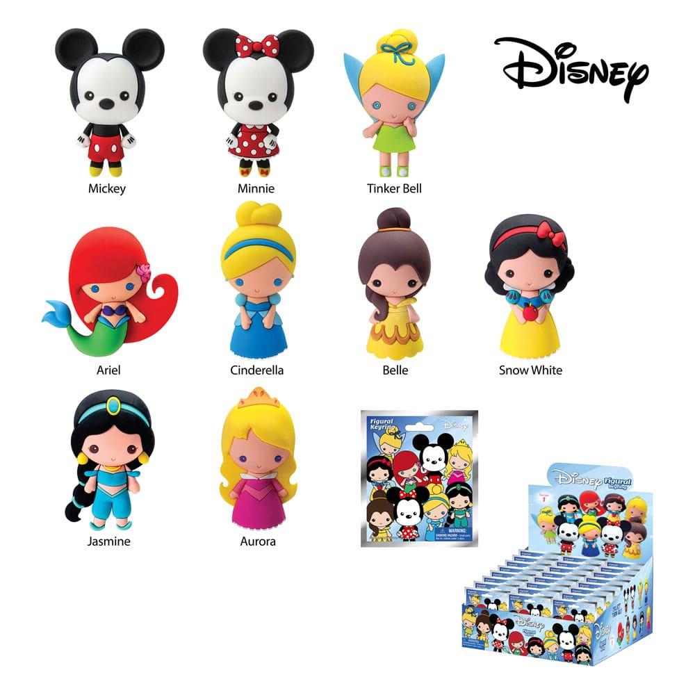 DISNEY Series 3D Foam Bag Clip (Display 24 Pcs