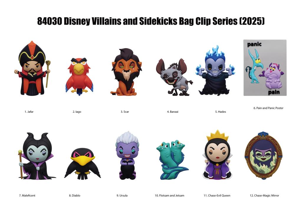 VILLAINS - Series 3 - 3D Foam Bag Clip (Display 24 Pcs) - 2