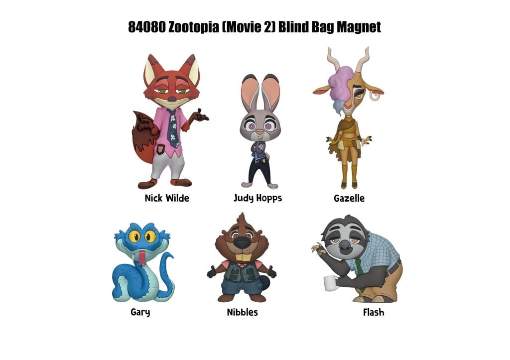 ZOOTOPIE 2 - Series 1 - 3D Foam Magnets in blind bags (Display 12 Pcs) - 2