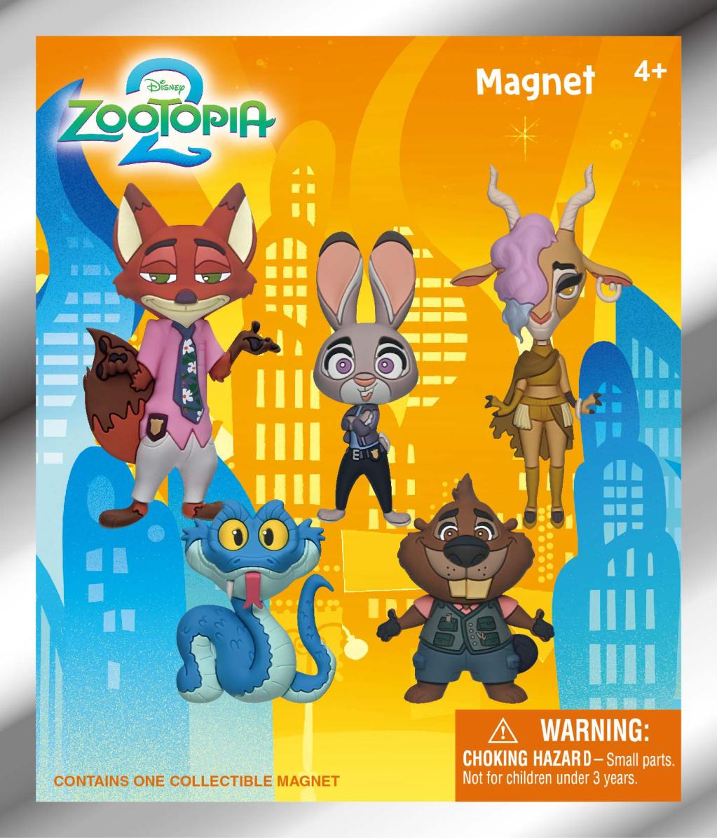 ZOOTOPIE 2 - Series 1 - 3D Foam Magnets in blind bags (Display 12 Pcs) - 3