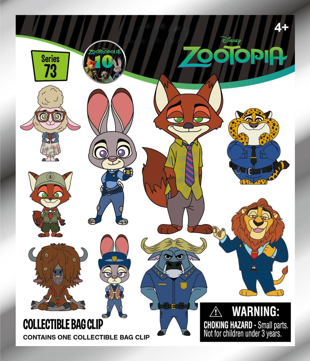 ZOOTOPIE - Series 73 - 3D Foam Bag Clip (Display 24 Pcs) - 3