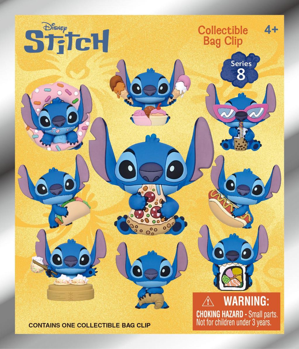 STITCH - Series 8 - 3D Foam Bag Clip (Display 24 Pcs) - 3