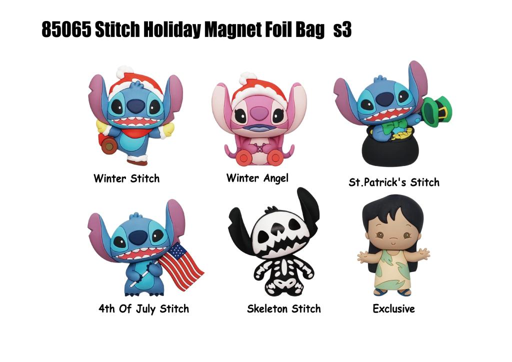 STITCH - Serie 3 - 3D Foam Magnets in blind bags (Display 12 Pcs) - 2