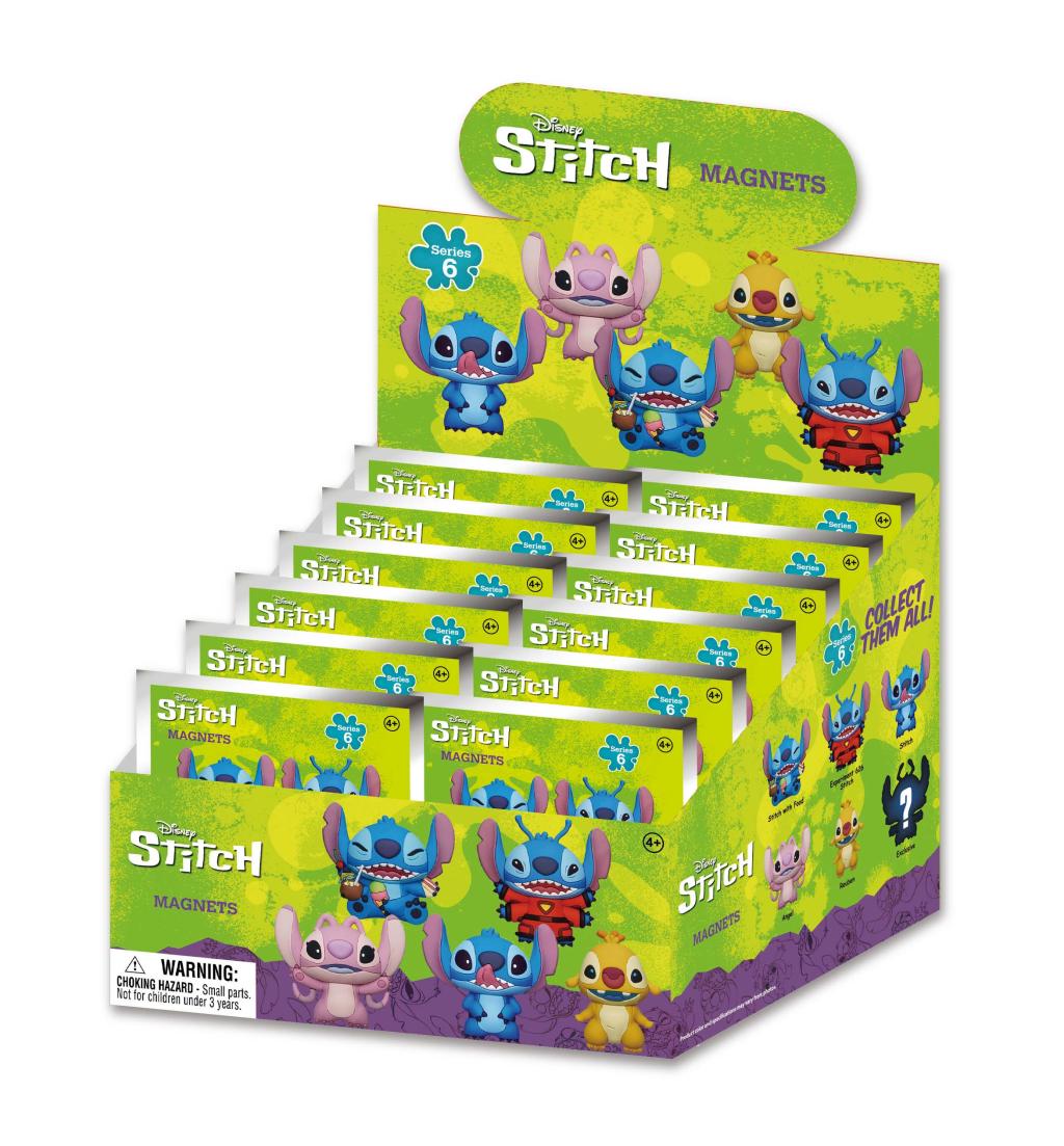 STITCH - Serie 6 - 3D Foam Magnets in blind bags (Display 12 Pcs) - 2