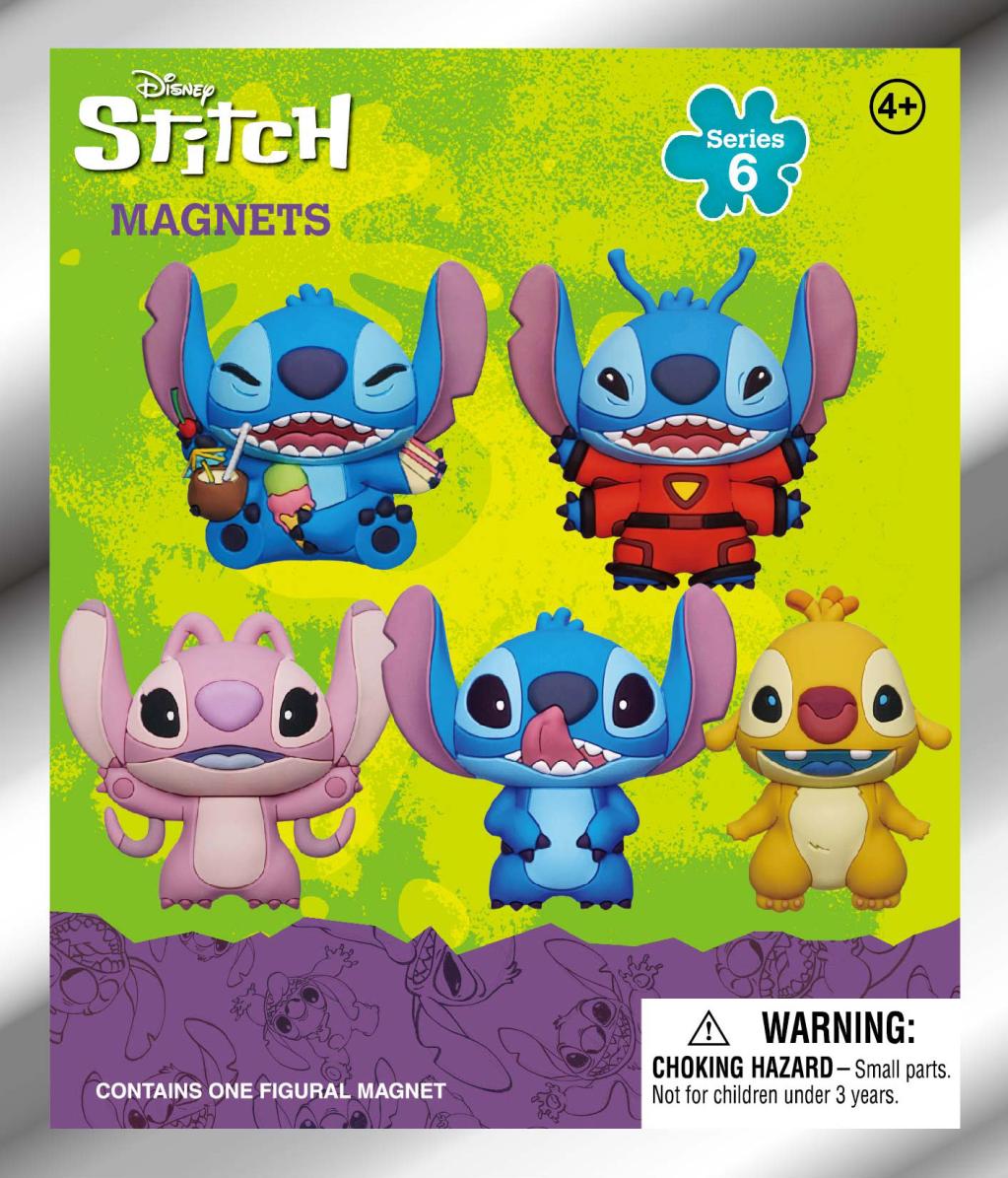 STITCH - Serie 6 - 3D Foam Magnets in blind bags (Display 12 Pcs) - 3