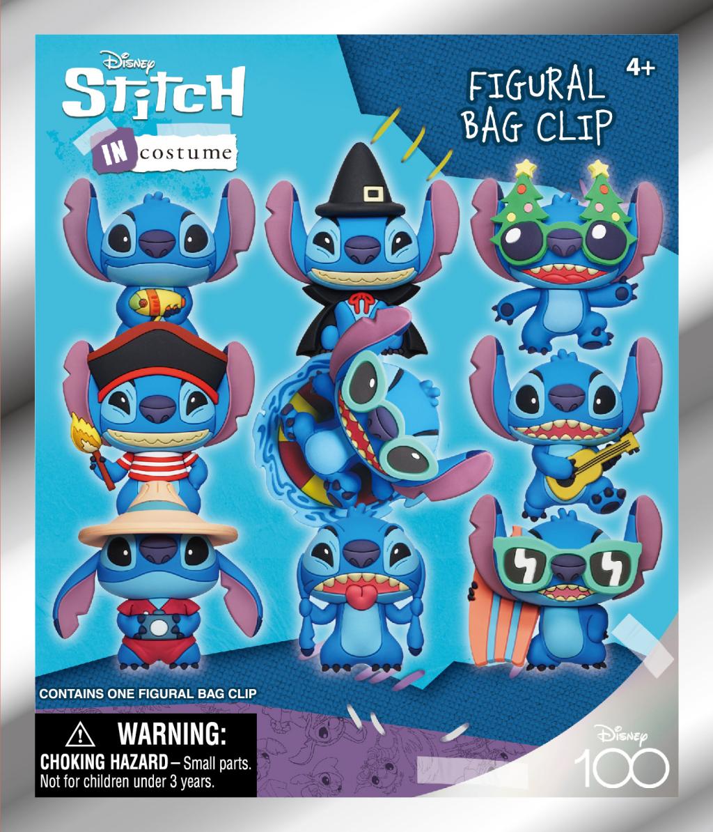 STITCH IN COSTUME - Exclusive 3 - 3D Foam Bag Clip (Display 24 Pcs) - 3