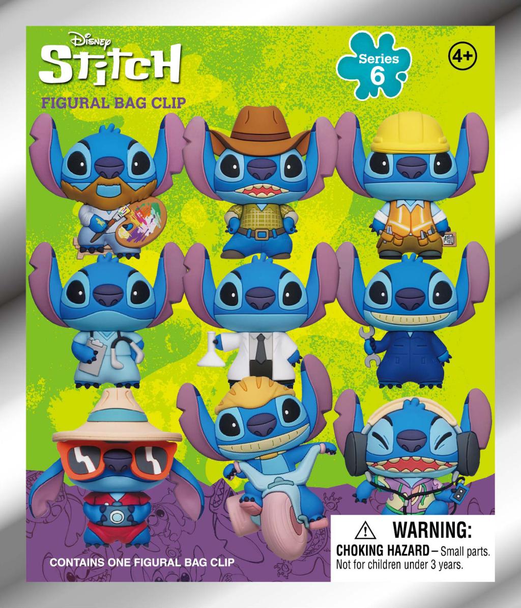 STITCH - Series 6 - 3D Foam Bag Clip (Display 24 Pcs) - 3