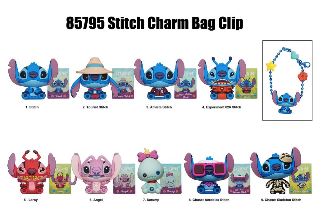 DISNEY - Stitch - Charm Bag Clip (Display 24 Pcs) - 2