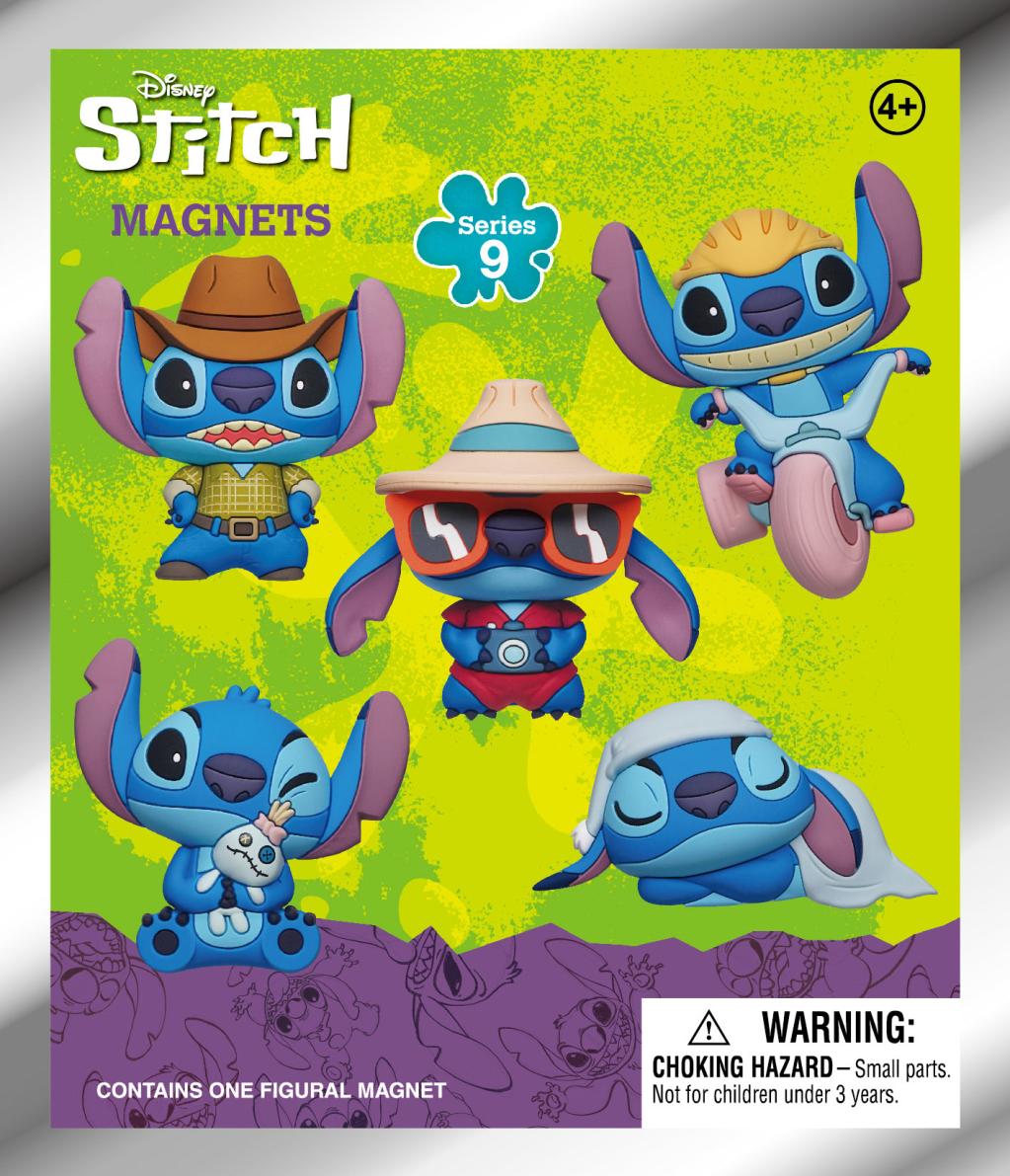 STITCH - Series 9 - 3D Foam Magnets in blind bags (Display 12 Pcs) - 3