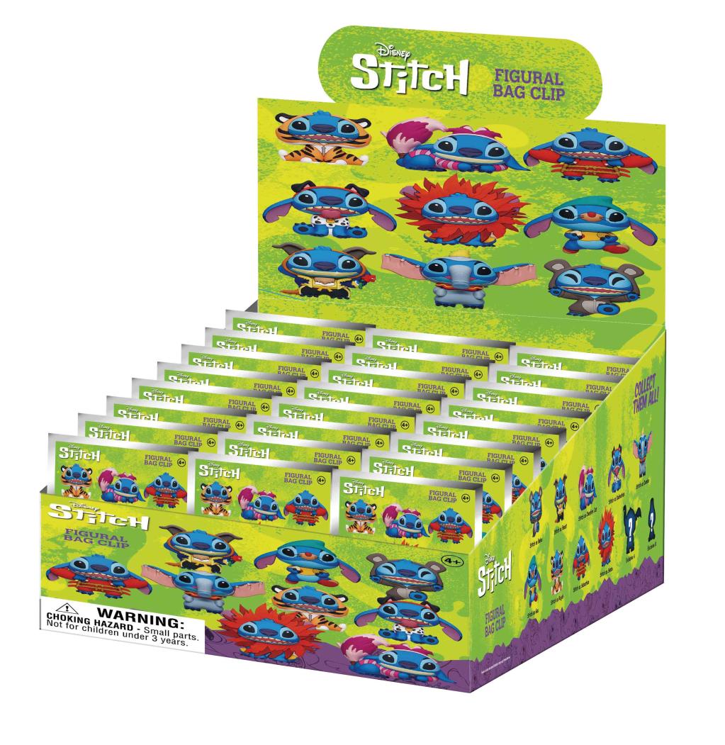 STITCH EN COSTUME - Series 1 - 3D Foam Bag Clip (Display 24 Pcs) - 2