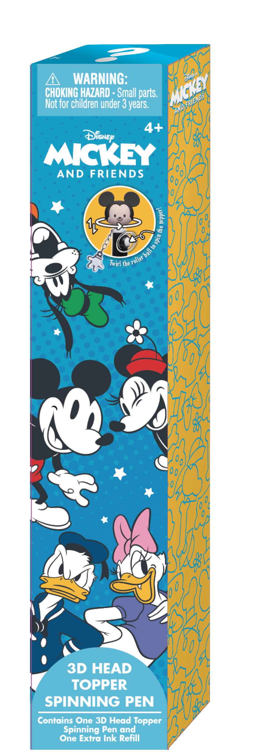 MICKEY ET AMIS - Stylo rotatif 3D Head Topper (Display de 16 pieces) - 3