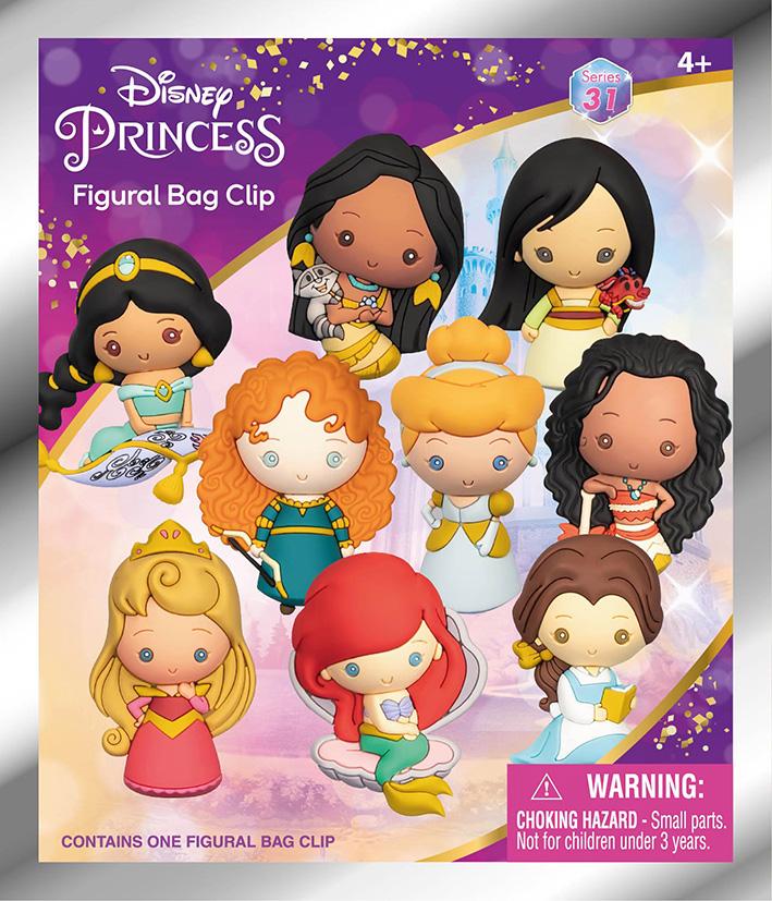 DISNEY - Princesse -  Serie 31 - 3D Foam Bag Clip (Display 24 Pcs) - 3