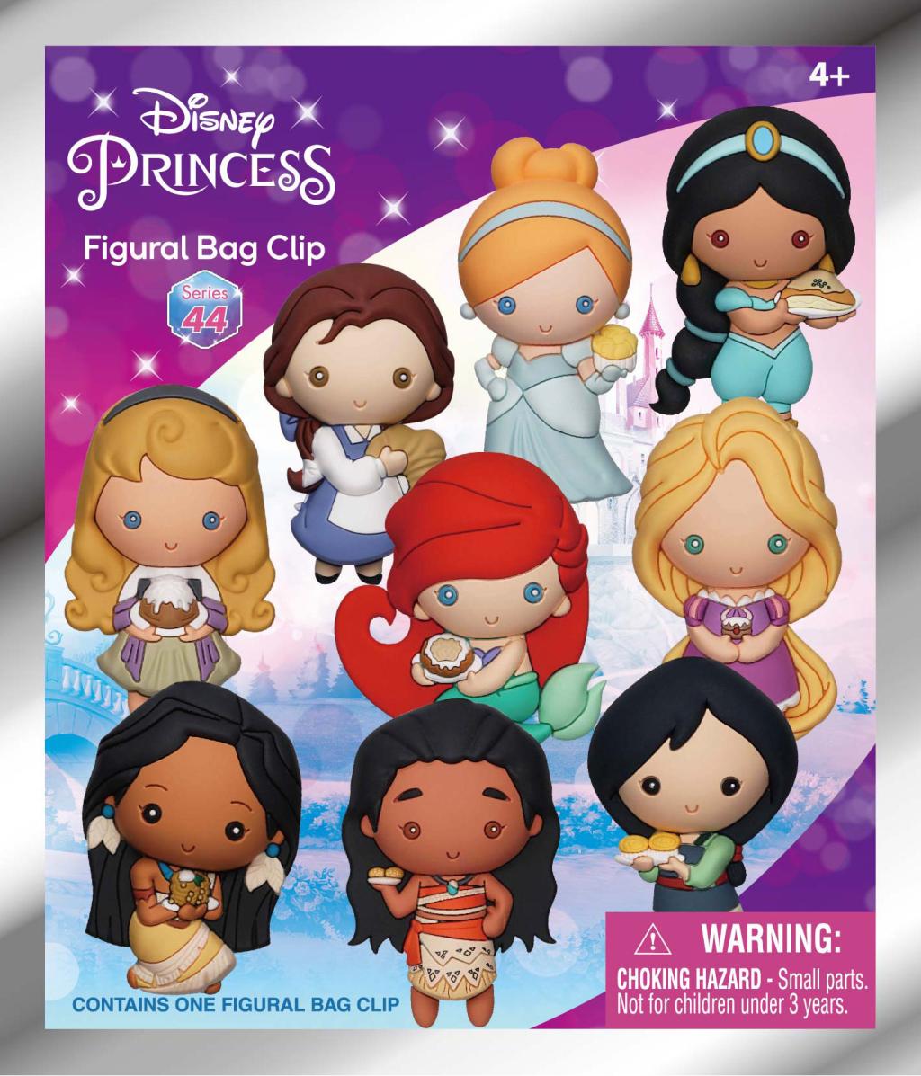 DISNEY - Princesse -  Serie 44 - 3D Foam Bag Clip (Display 24 Pcs) - 2
