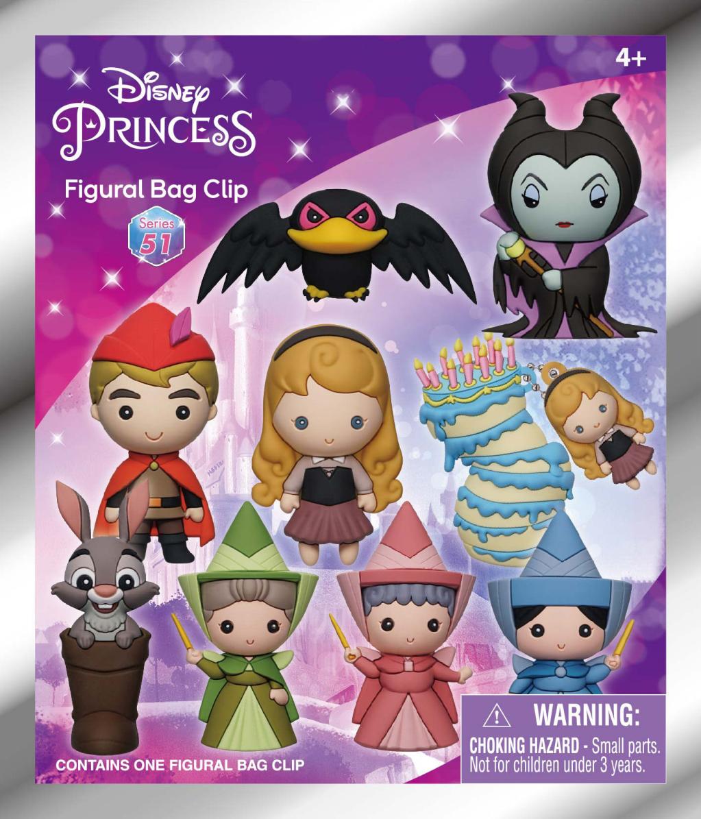 LA BELLE AU BOIS DORMANT -Series 1 - 3D Foam Bag Clip (Display 24 Pcs) - 3