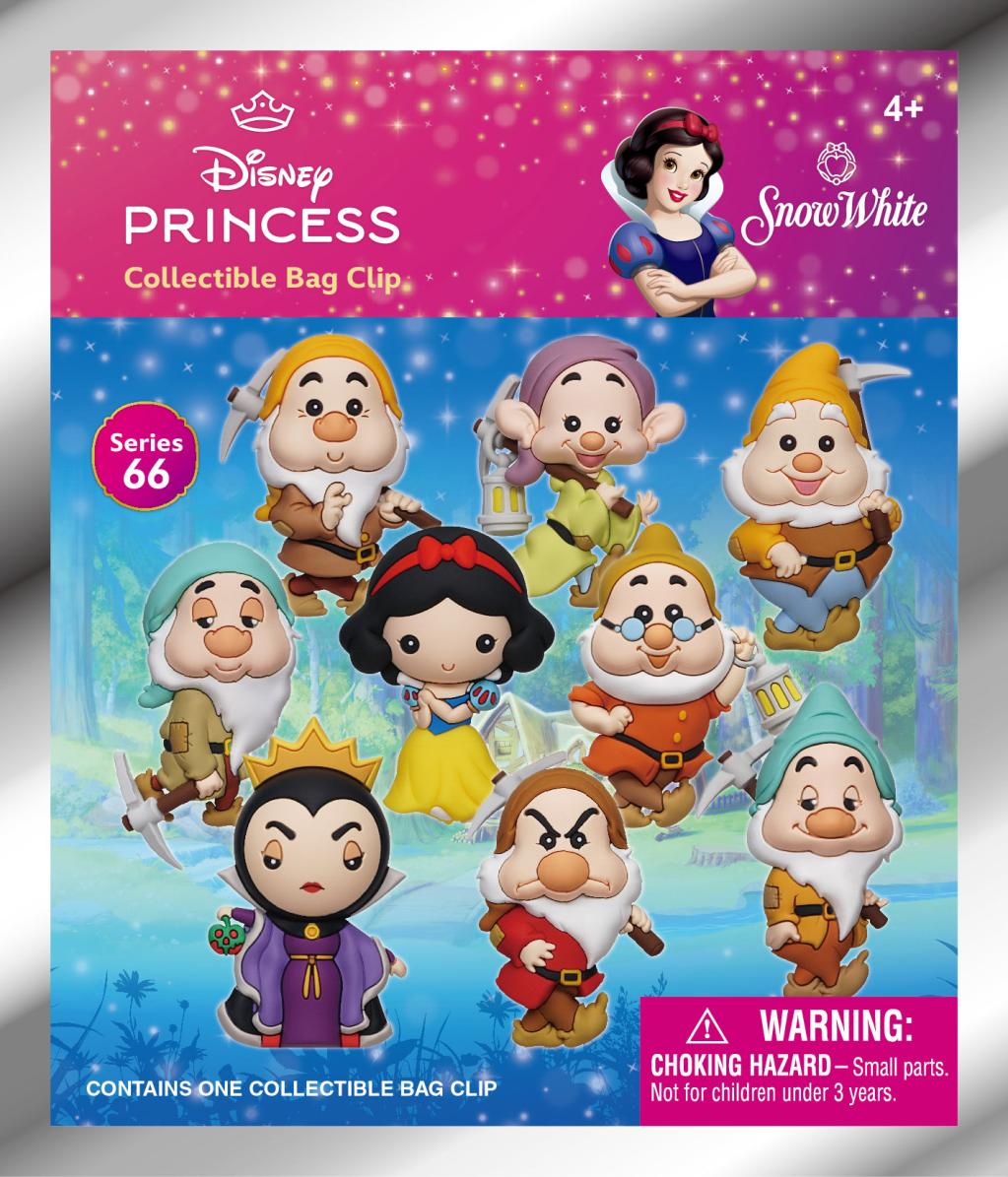 BLANCHE NEIGE - Series 66 - 3D Foam Bag Clip (Display 24 Pcs) - 3