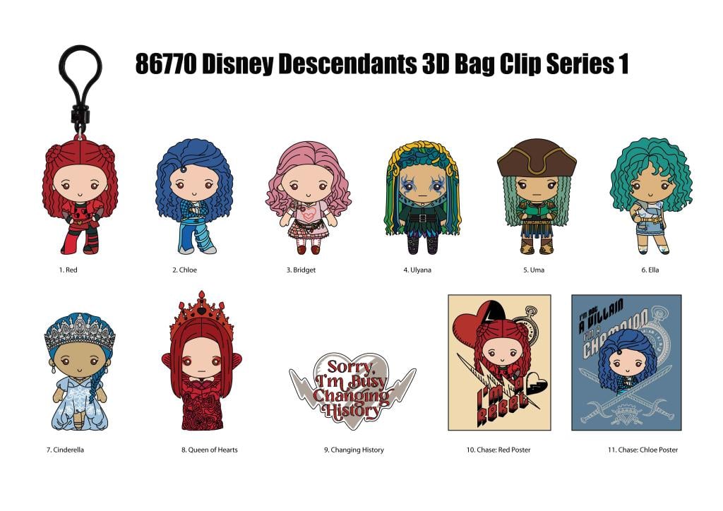 DESCENDANTS - Series 1 - 3D Foam Bag Clip (Display 24 Pcs) - 2