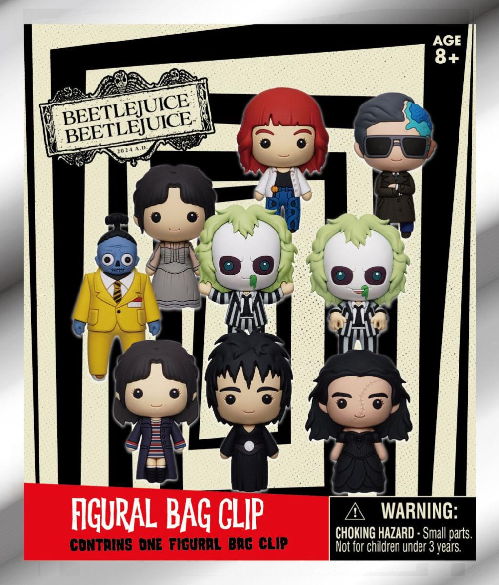 BEETLEJUICE 2 - Series 1 - 3D Foam Bag Clip (Display 24 Pcs) - 3
