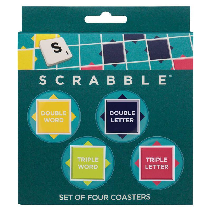 SCRABBLE - 4 Embossed Metal Coasters - 2
