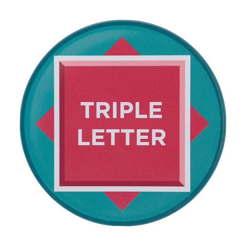SCRABBLE - 4 Embossed Metal Coasters - 5