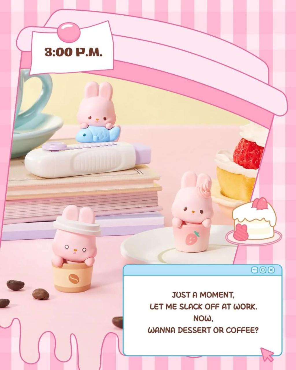 MOMO BUNNY - 24h Life Diary Series - Blind Box Set 4 Figurine - 4