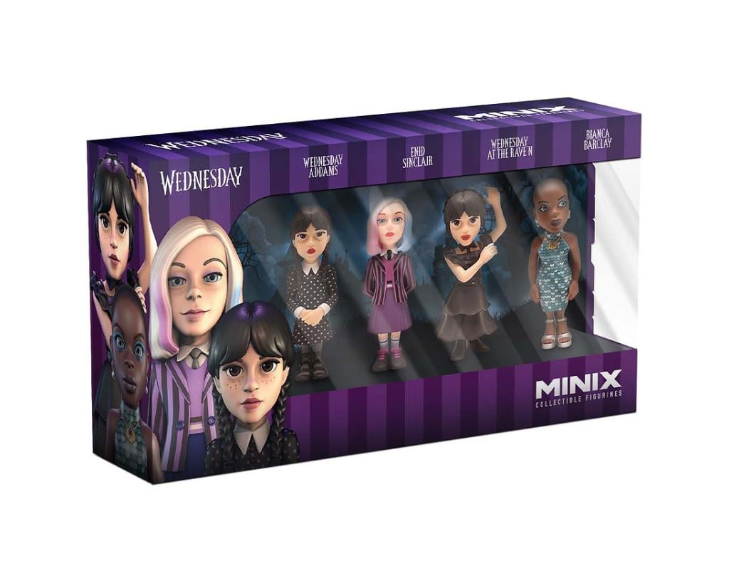 WEDNESDAY -Wednesday, Wednesday in dress,Enid,Bianca -4 Fig. Minix 7cm - 4