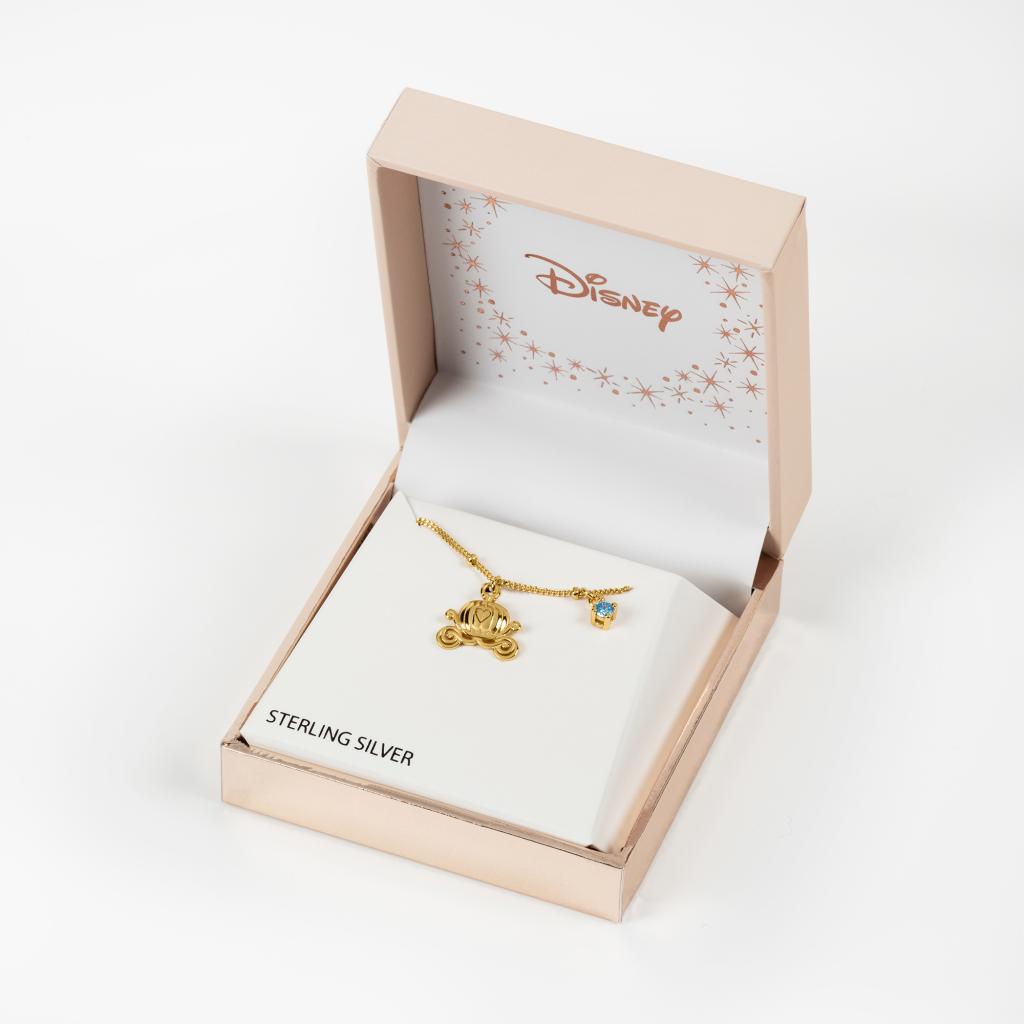 CENDRILLON - Carrosse - Collier en Argent Sterling et Plaqué Or - 3