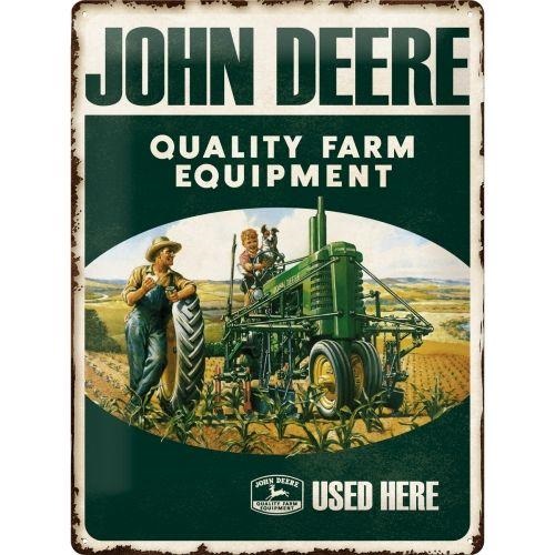 JOHN DEERE Quality Equipment Tin Sign '30x40cm'