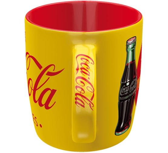 COCACOLA Yellow Mug 340ml Mug Nostalgic Art