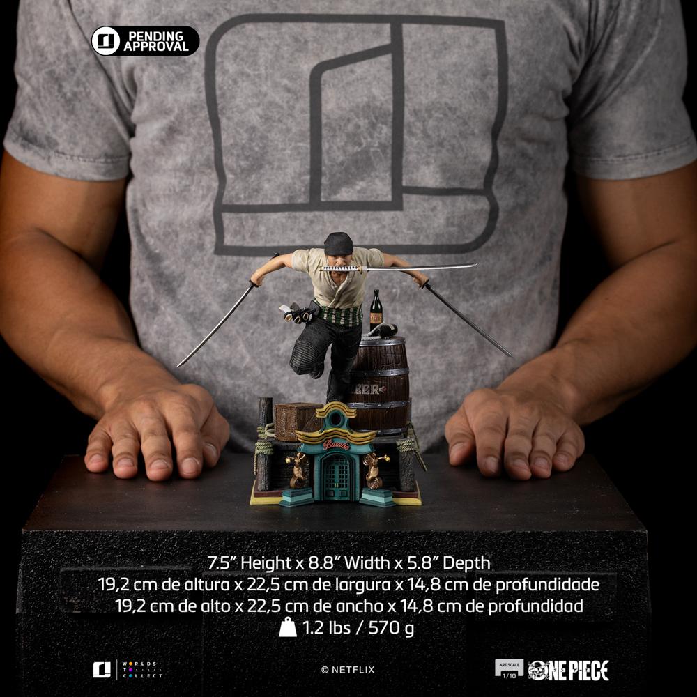 ONE PIECE NETFLIX  - Zoro - Statuette Art Scale 1/10 19.2cm - 6