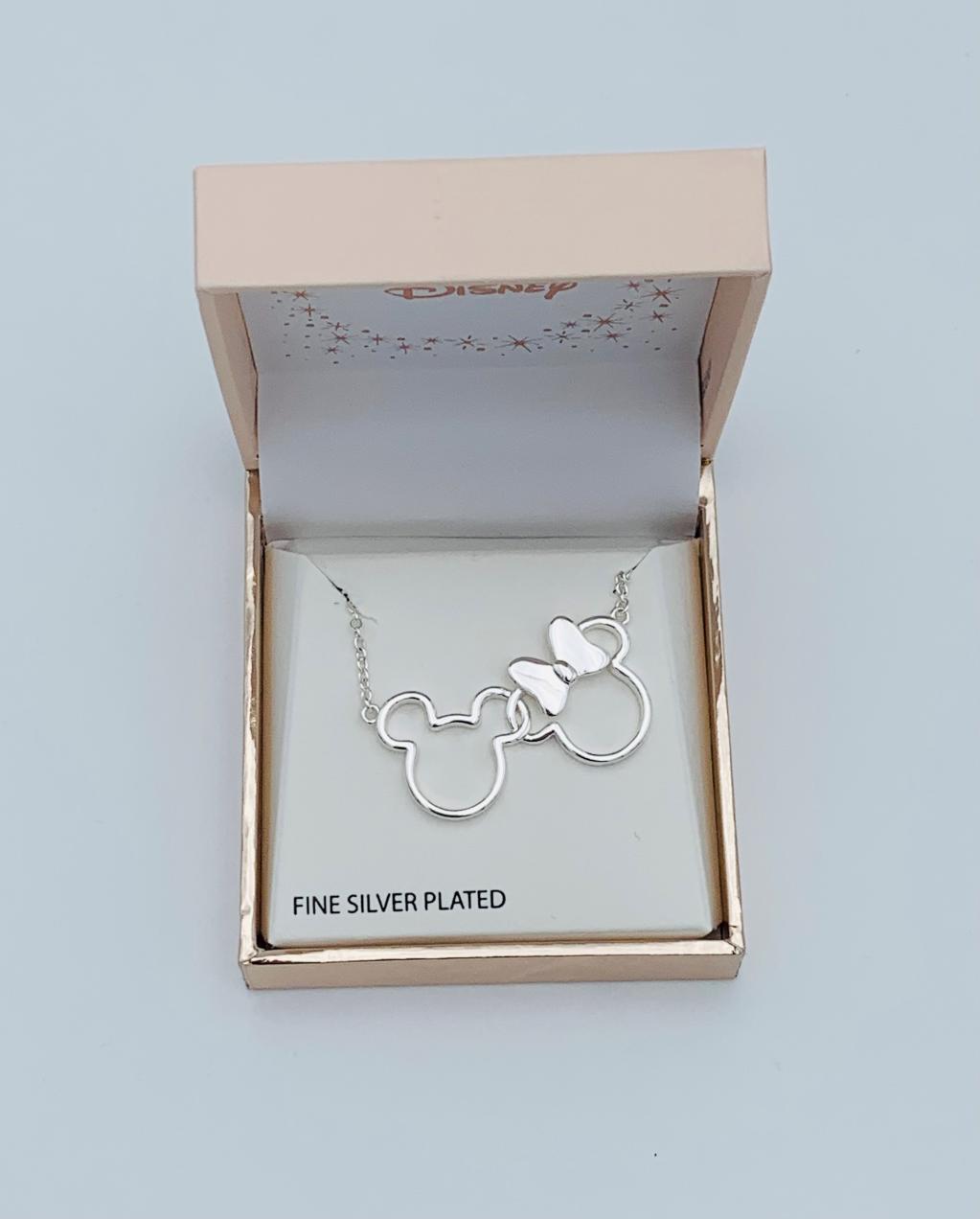 MINNIE + MICKEY - Collier en Laiton Plaqué Argent - 3