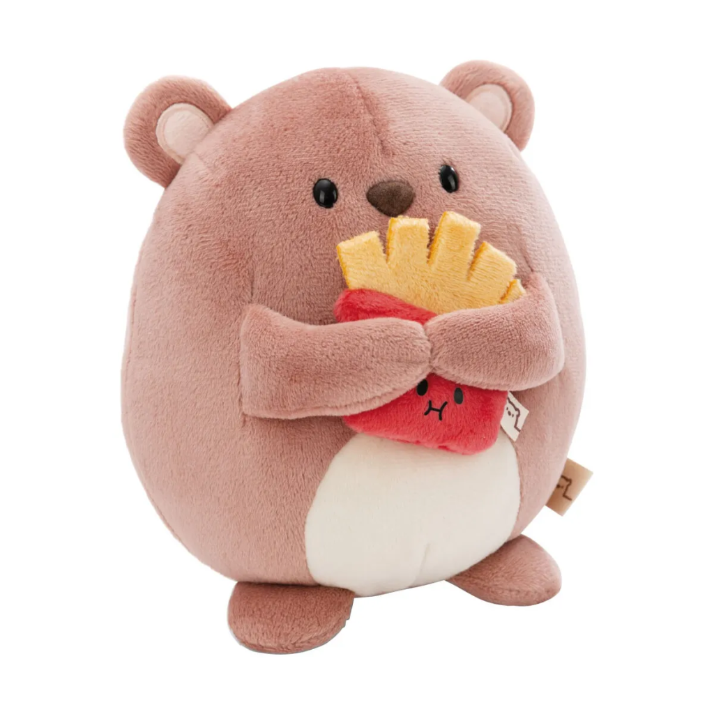 SUPER MOCHIE - Bear Nomo with French fries - Plush 16cm - 2