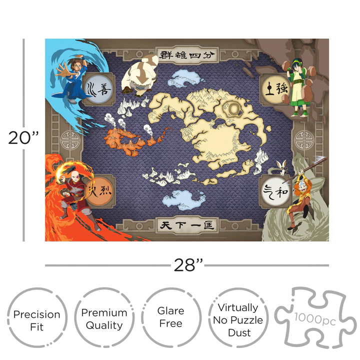 AVATAR LE DERNIER MAITRE DE L'AIR - Carte - Puzzle 1000P - 2