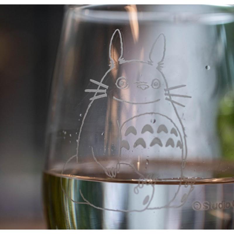 MY NEIGHBOR TOTORO - Totoro & White clover - Engraved glass 325ml - 3