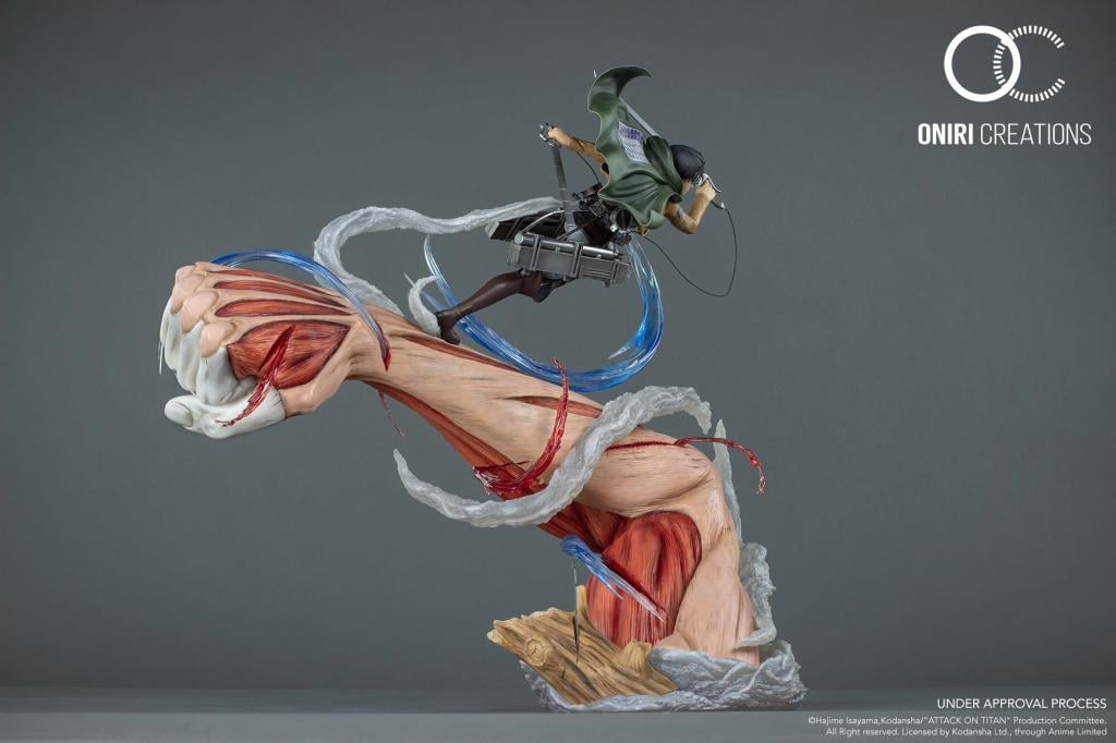 L'ATTAQUE DES TITANS - Levi VS Titan Féminin - Statuette 52cm - 2