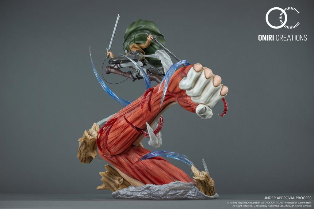 L'ATTAQUE DES TITANS - Levi VS Titan Féminin - Statuette 52cm - 3
