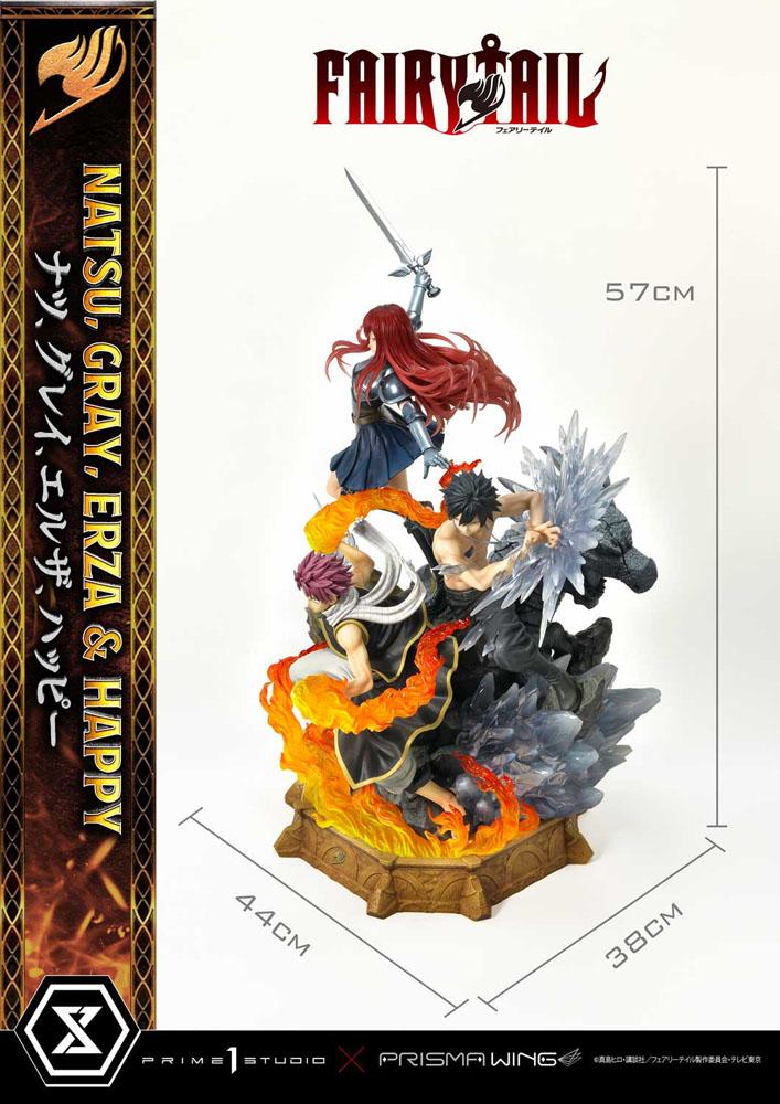 FAIRY TAIL -Natsu, Gray, Erza, Happy -Statue Del. Bonus Vers. 1/7