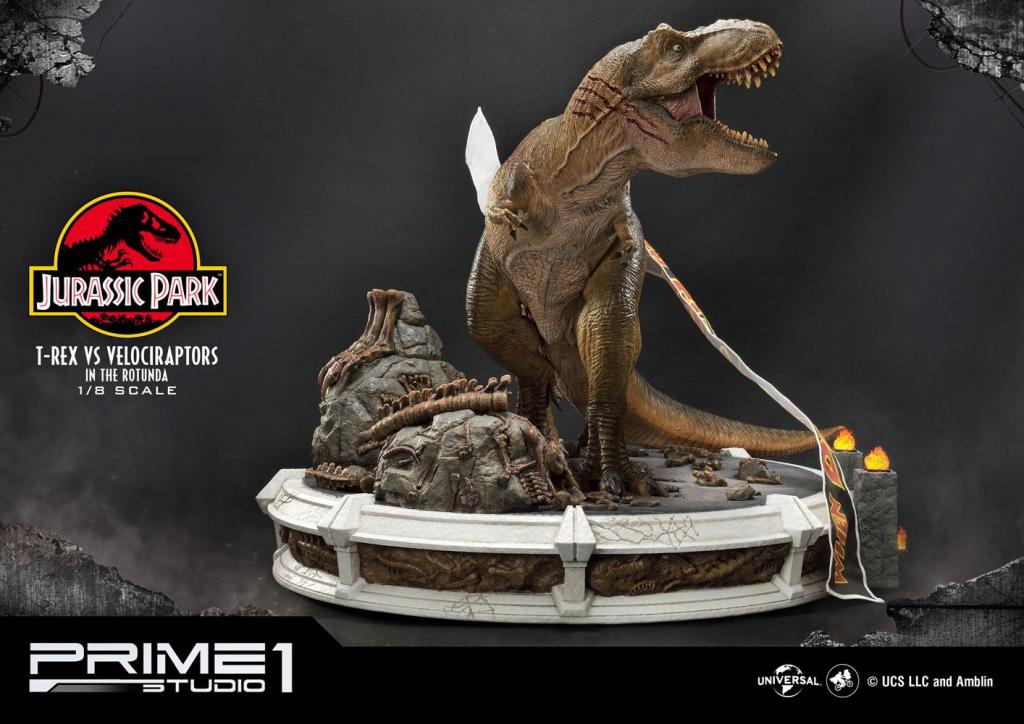 JURASSIC PARK - Diorama 1/8 - T-Rex vs Velociraptors - 65cm - 5