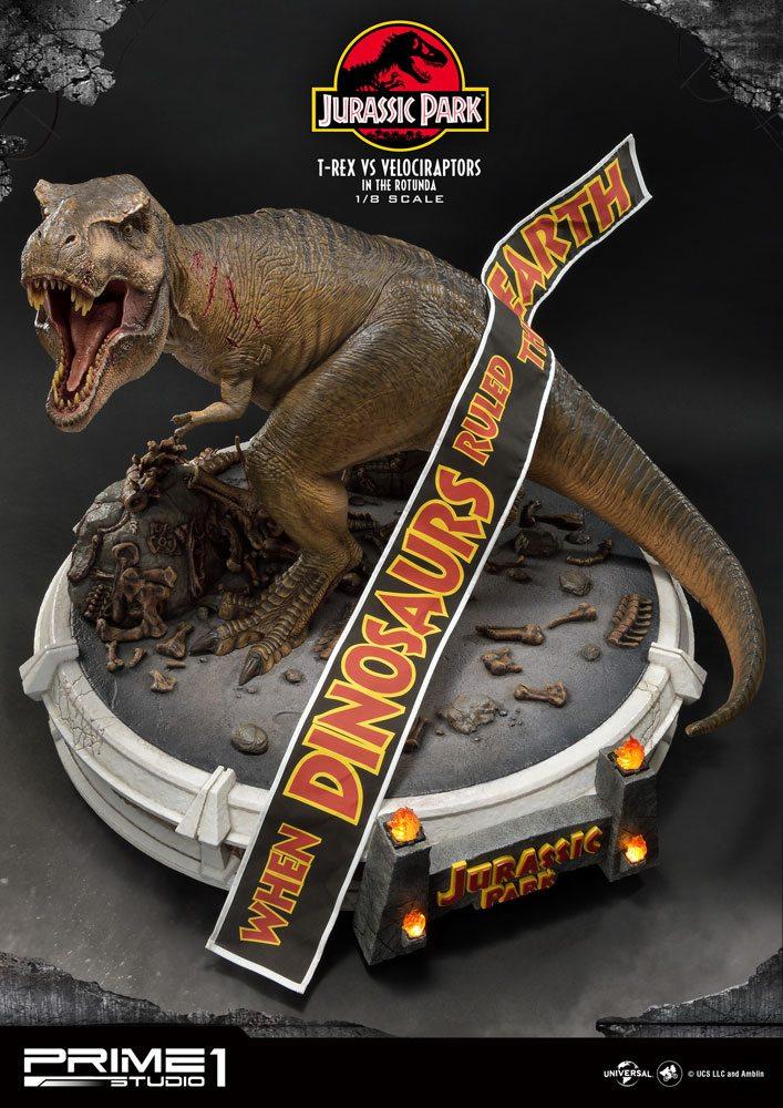 JURASSIC PARK - Diorama 1/8 - T-Rex vs Velociraptors - 65cm - 6