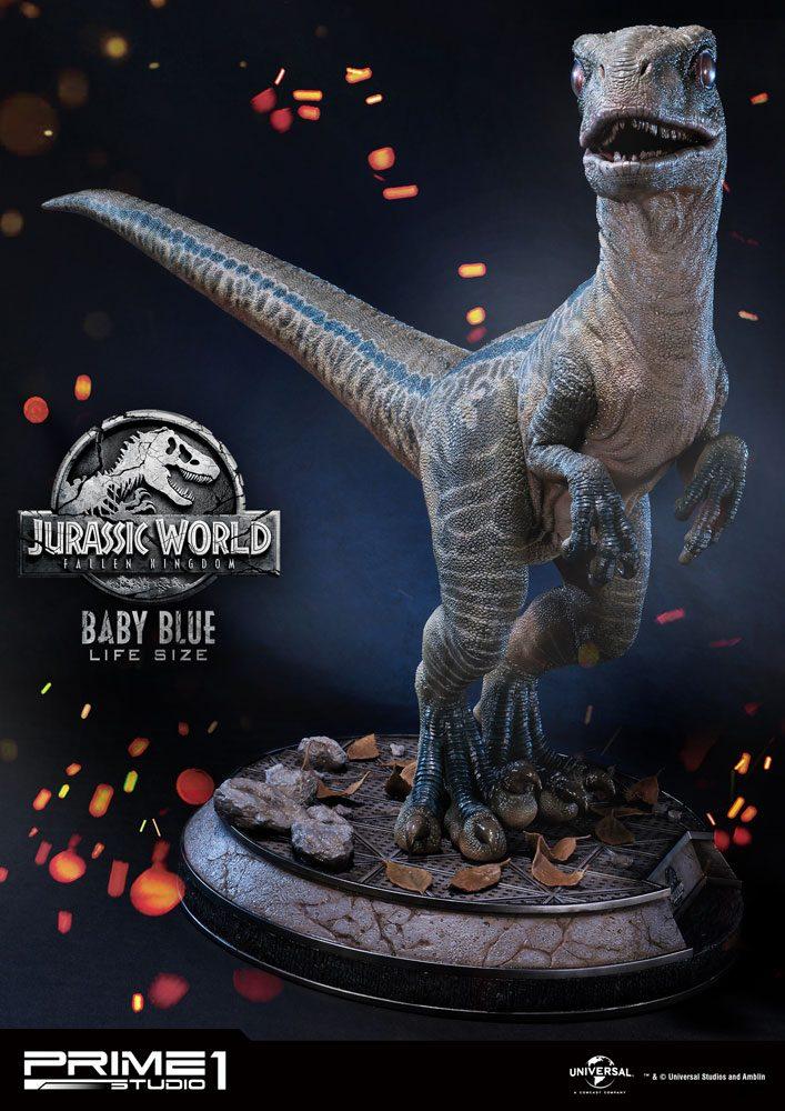 Shopforgeek Jurassic World Fallen Kingdom Statuette 1 1 Baby Blue 69cm Jurassic Park Figurine 1099 99