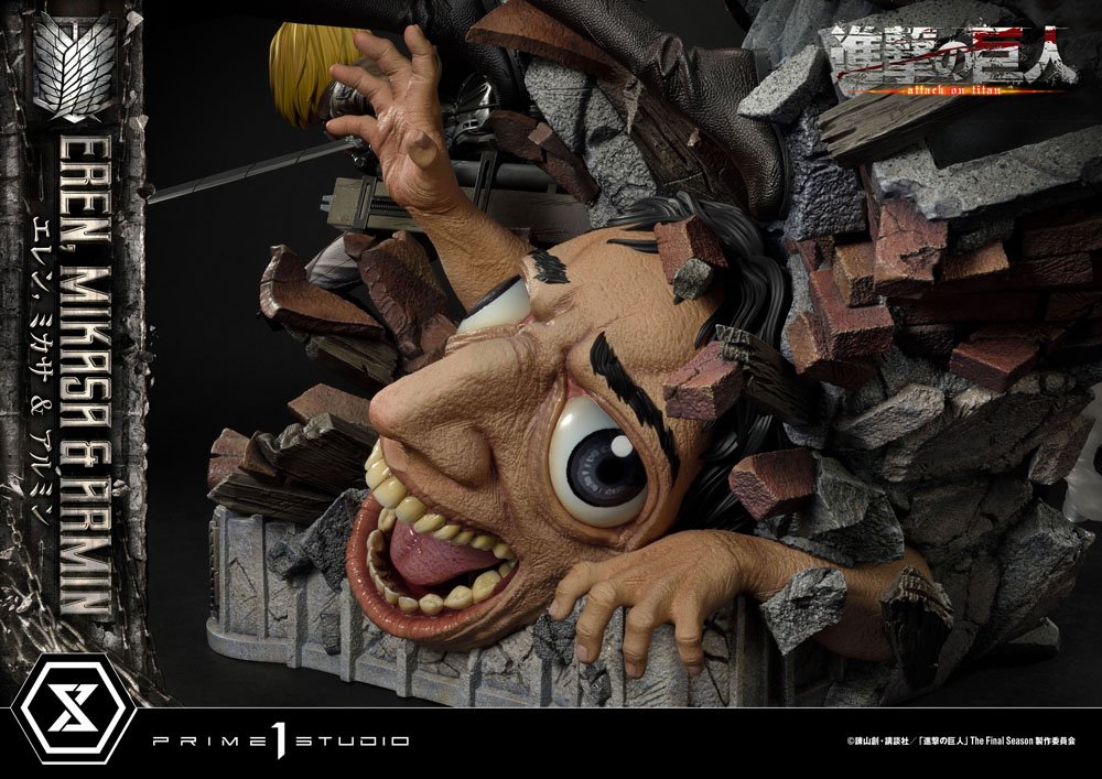 L'ATTAQUE DES TITANS - Eren, Mikasa & Armin - Statuette Ultimate 72cm