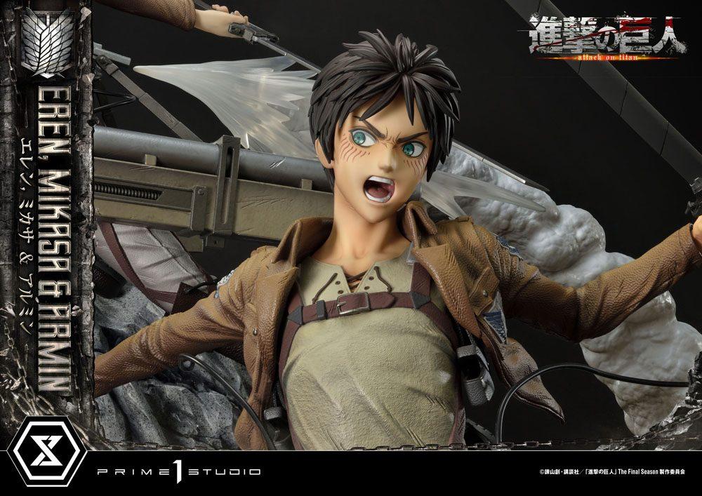 L'ATTAQUE DES TITANS - Eren, Mikasa & Armin - Statuette Ultimate 72cm - 2