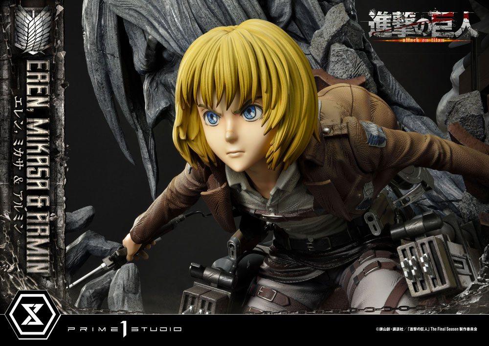 L'ATTAQUE DES TITANS - Eren, Mikasa & Armin - Statuette Ultimate 72cm - 3