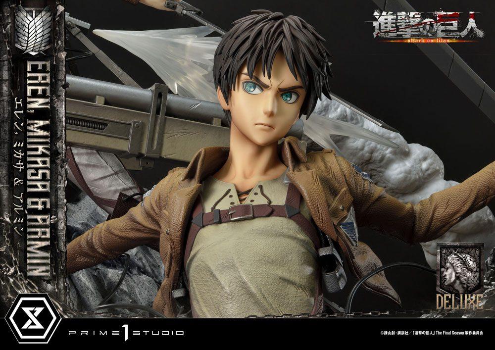 L'ATTAQUE DES TITANS - Eren, Mikasa & Armin -Statue Ultimate del. 72cm - 2