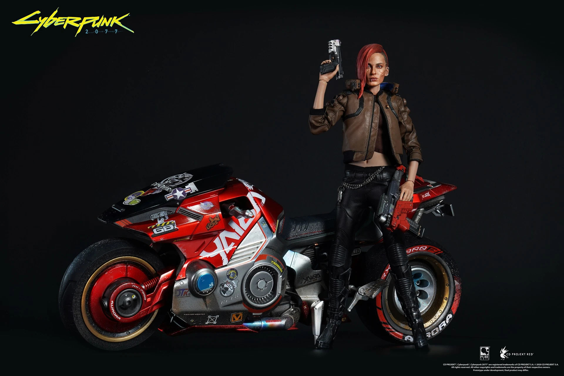 CYBERPUNK 2077 - V Female & Yaiba Bike - Figures 30cm