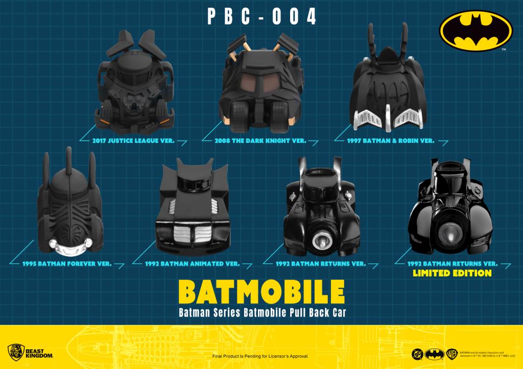 DC - Batman series Batmobile Pull Back Car - Set 6 Fig. Blind Box 5cm - 2
