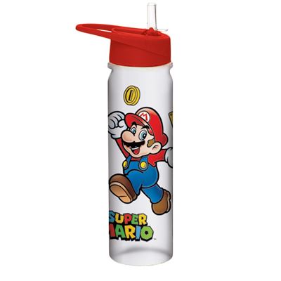 Super Mario Metal Water Bottle with Straw